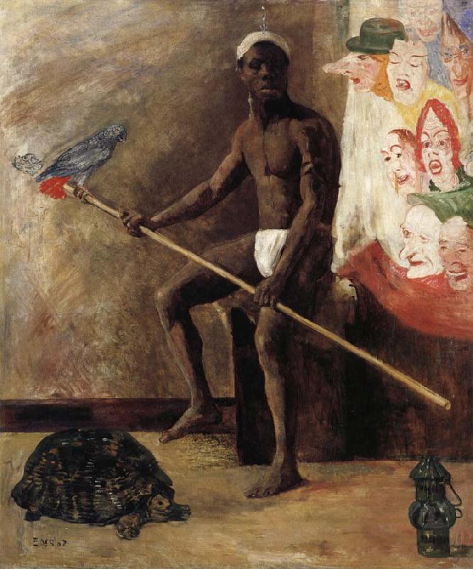 James Ensor Masks Watching a Negro Minstrel china oil painting image